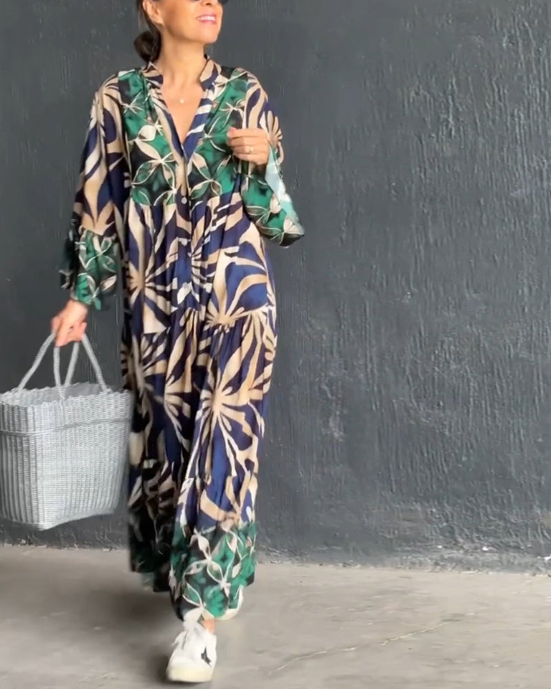 Anika - casual vakantiejurk met print