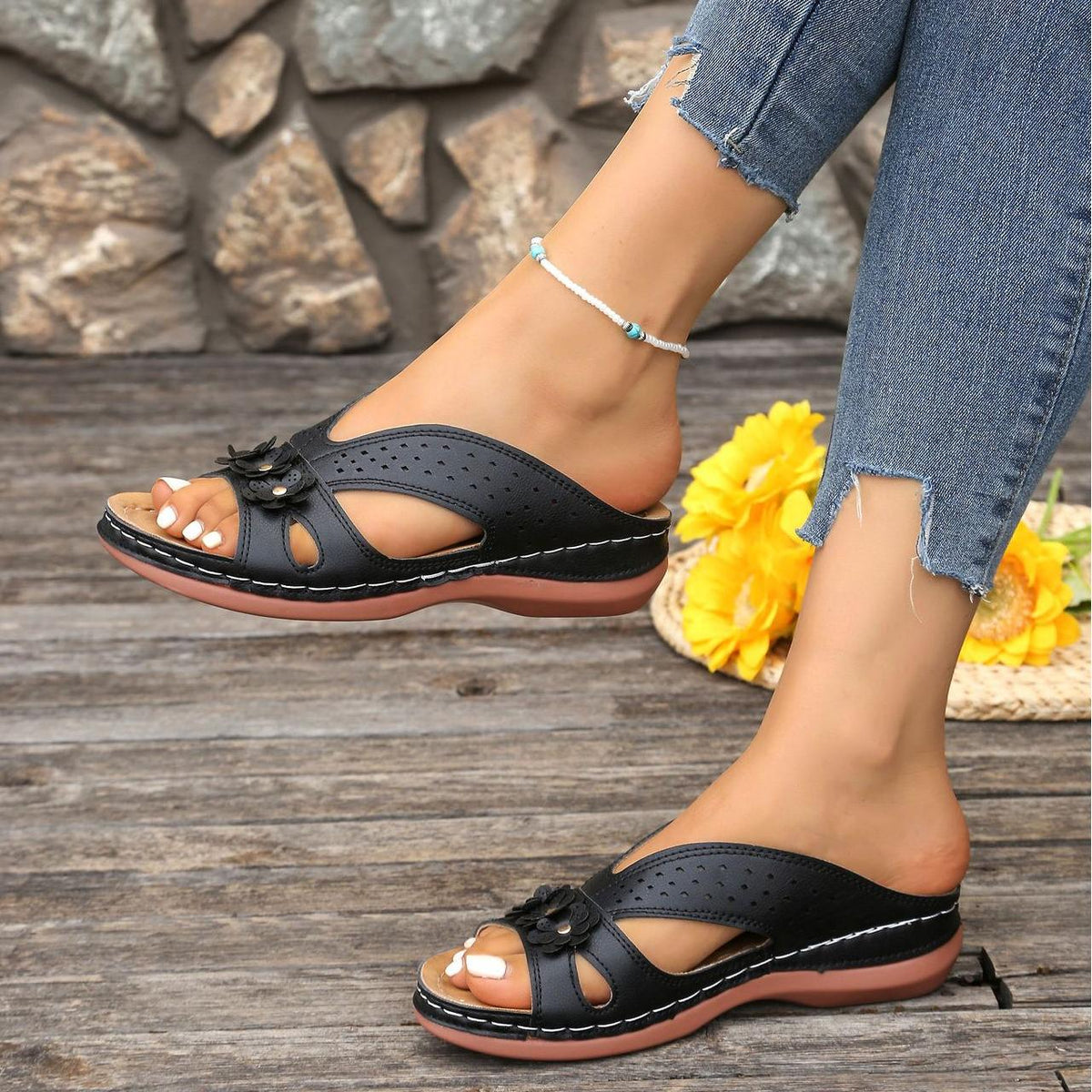 Norabel - Sandalen met orthopedische comforthak – Stabiliteit, lichtheid en natuurlijke houding