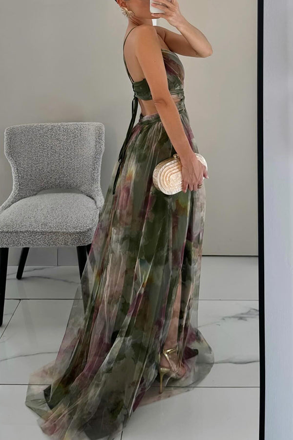 Leora - Betoverende Maxi jurk met bloemenprint