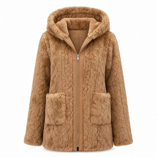 Lijsbeth - Dames fleece jack met capuchon, rits en opgestikte zakken