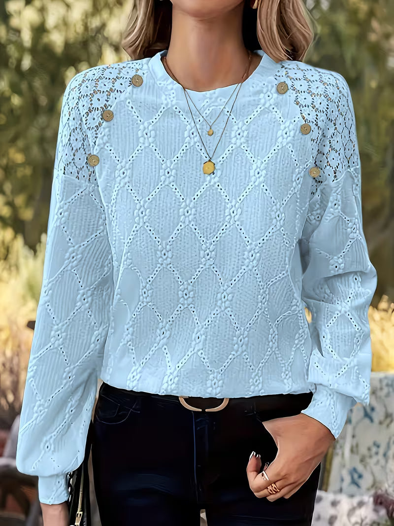 Gisellae - Blouse met Patroon en Lange Mouwen