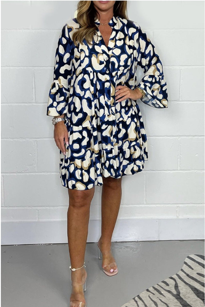 Quentine - Casual jurk met mooie print voor dames