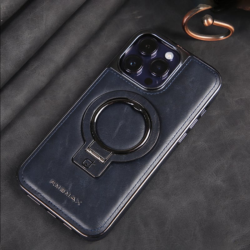 Jalira - Luxe lederen iPhone-hoesje met onzichtbare standaard