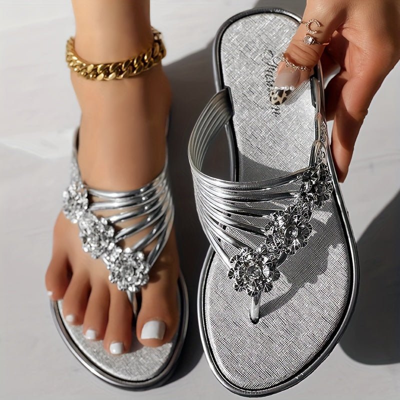 Olivia - Diamanten bloemen sandalen