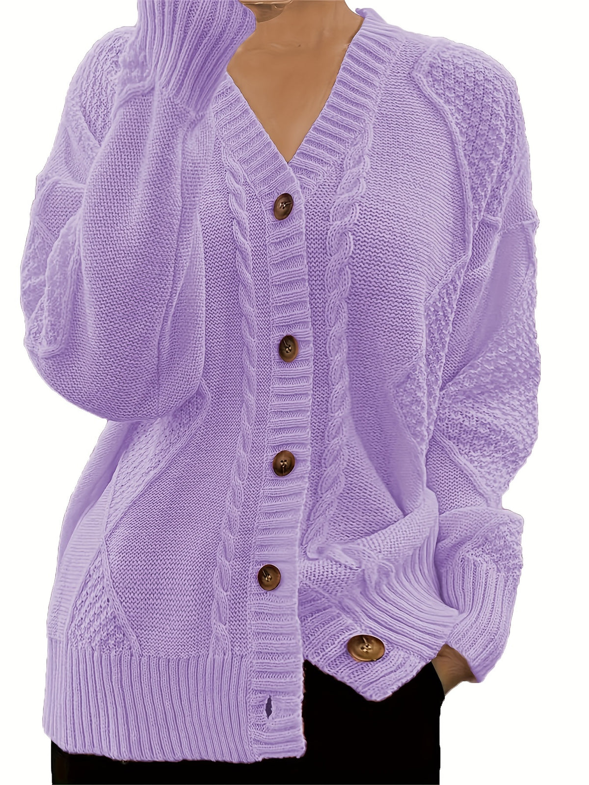 Liana - Elegante Gebreide Cardigan met Knopen