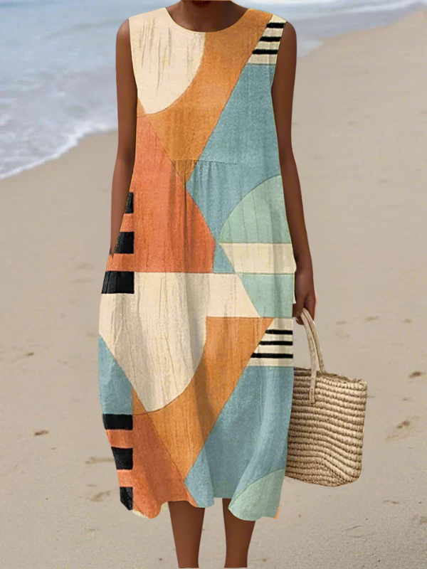 Tazira - Vrouwelijke Zomerjurk met prachtige print