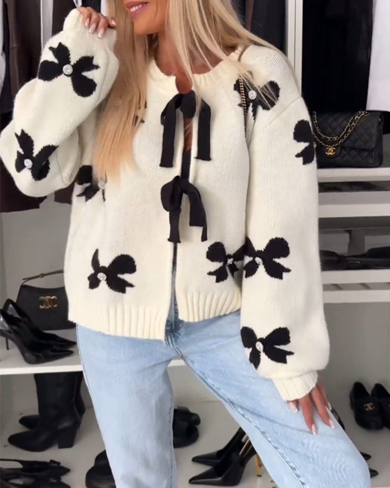 Florentine - Elegante Cardigan met Strikjes