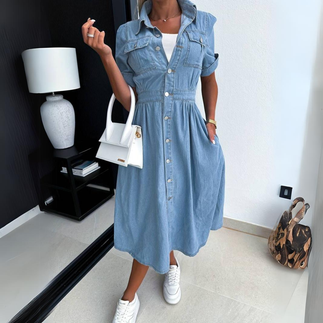 Alicia - Trendy denim jurk