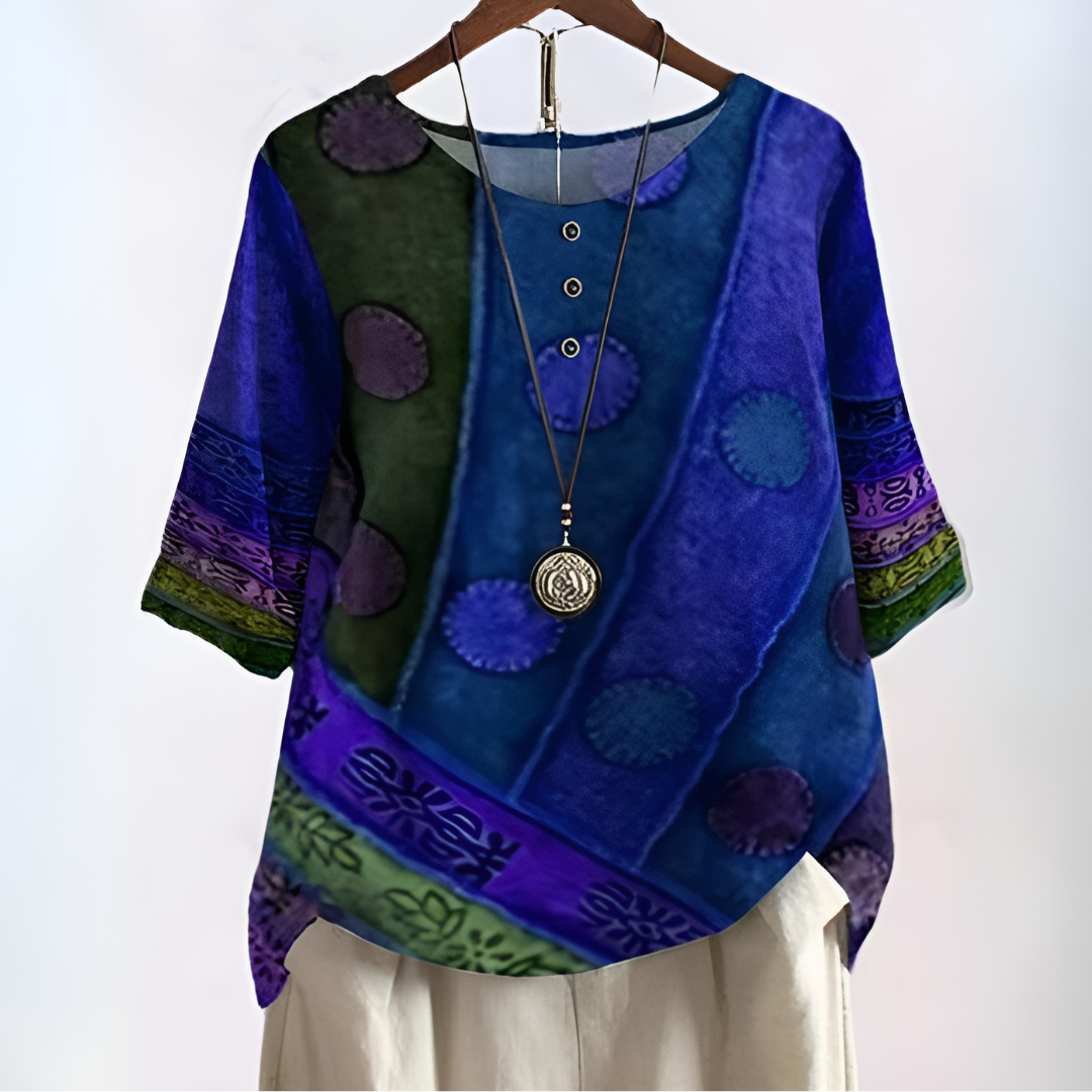 Elvoria - Zachte en Flatterende Boheemse Blouse