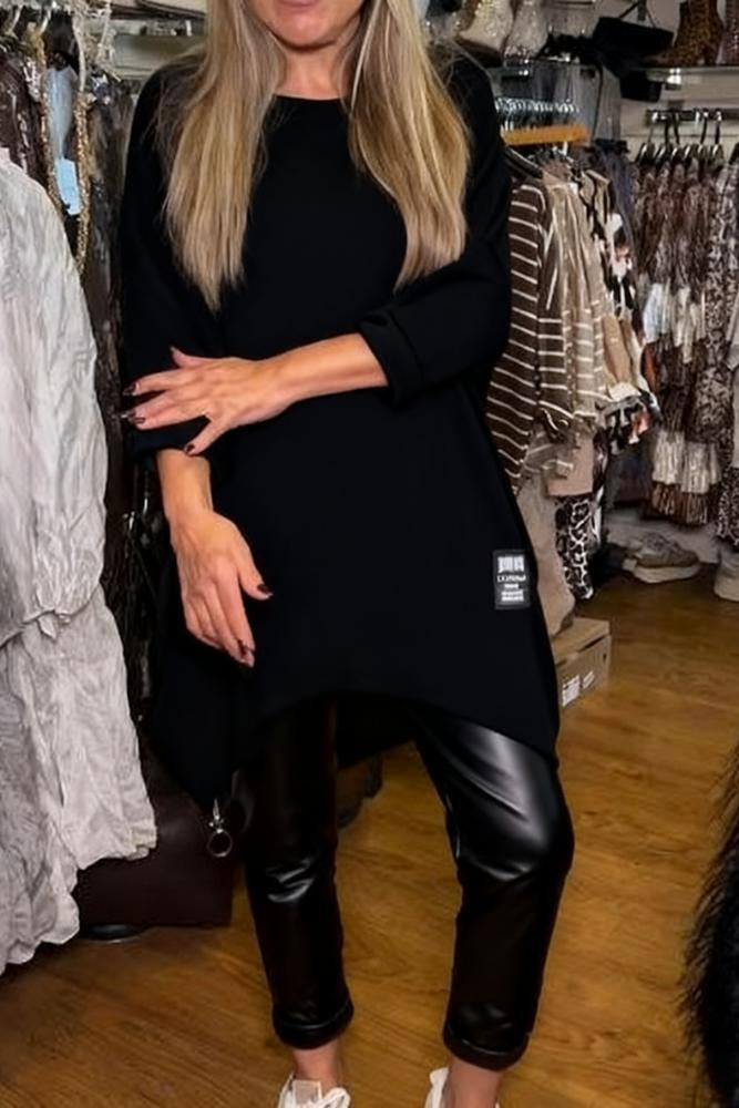 Évelyne - Twee-delige damesoutfit met asymmetrische tuniek en broek