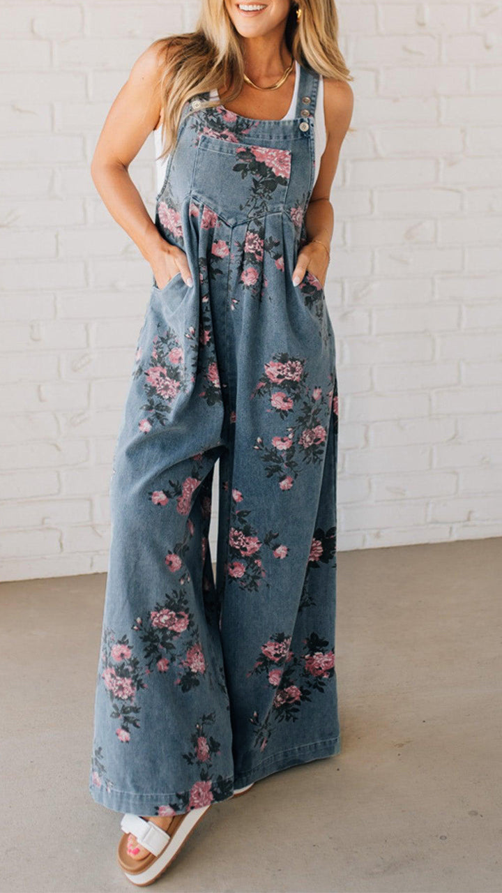 Elaria - Dames-Jumpsuit met print en zakken
