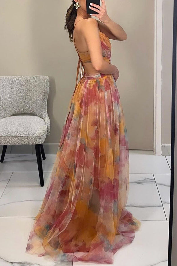 Leora - Betoverende Maxi jurk met bloemenprint