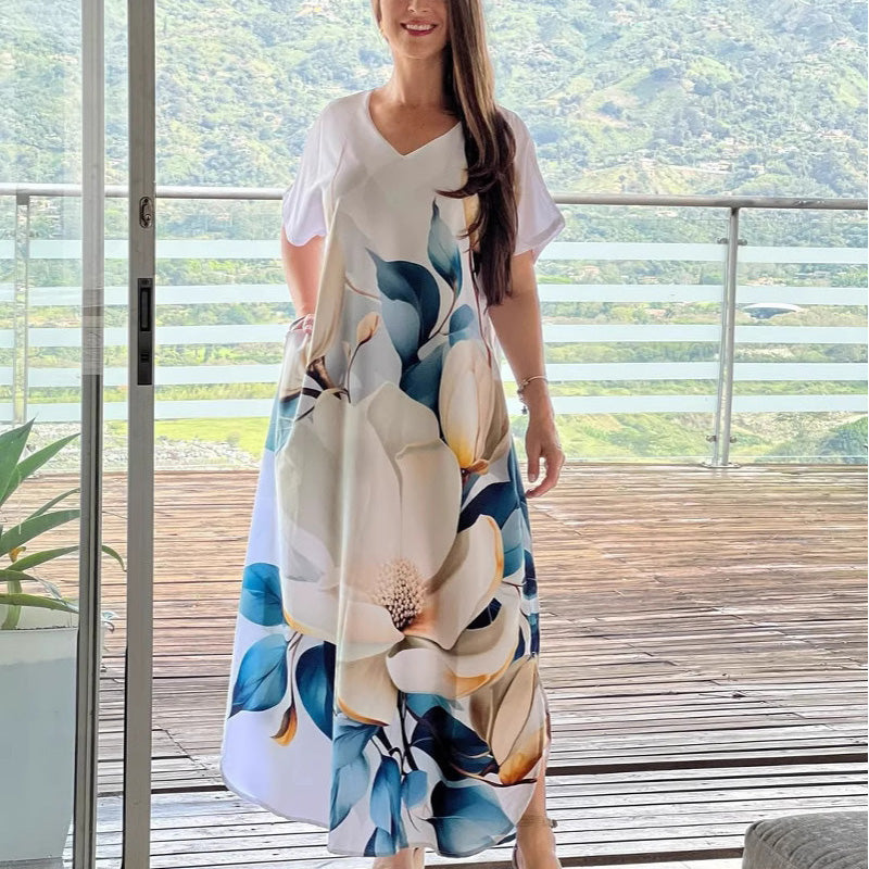 Tirena - Casual jurk met korte mouwen en print
