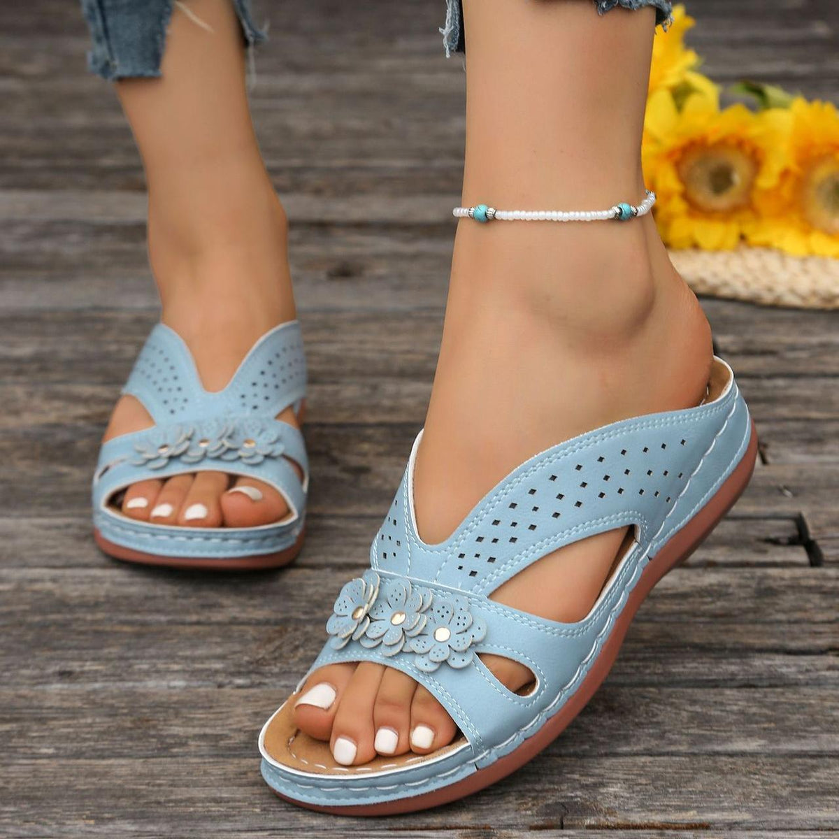Norabel - Sandalen met orthopedische comforthak – Stabiliteit, lichtheid en natuurlijke houding