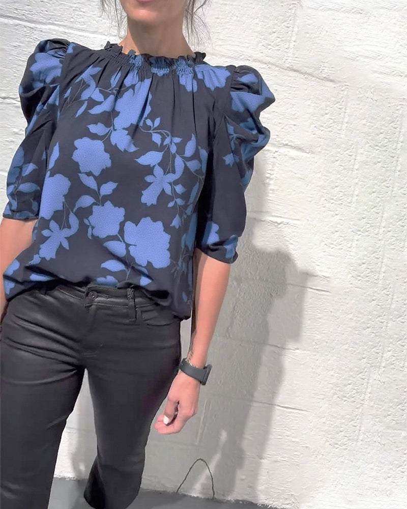 Bellamy - Blouse met Puffmouwen en Volants