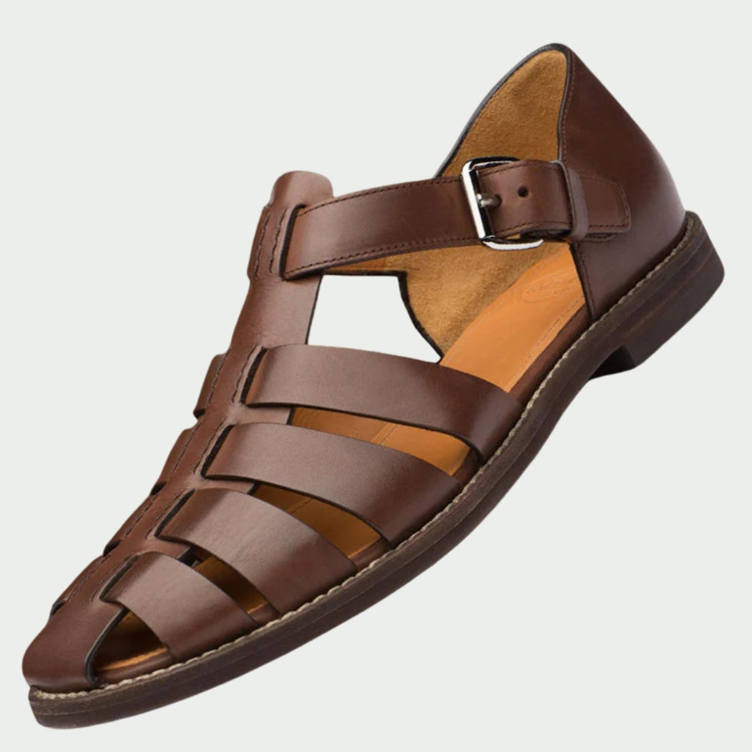 Ben - Premium leren herensandalen