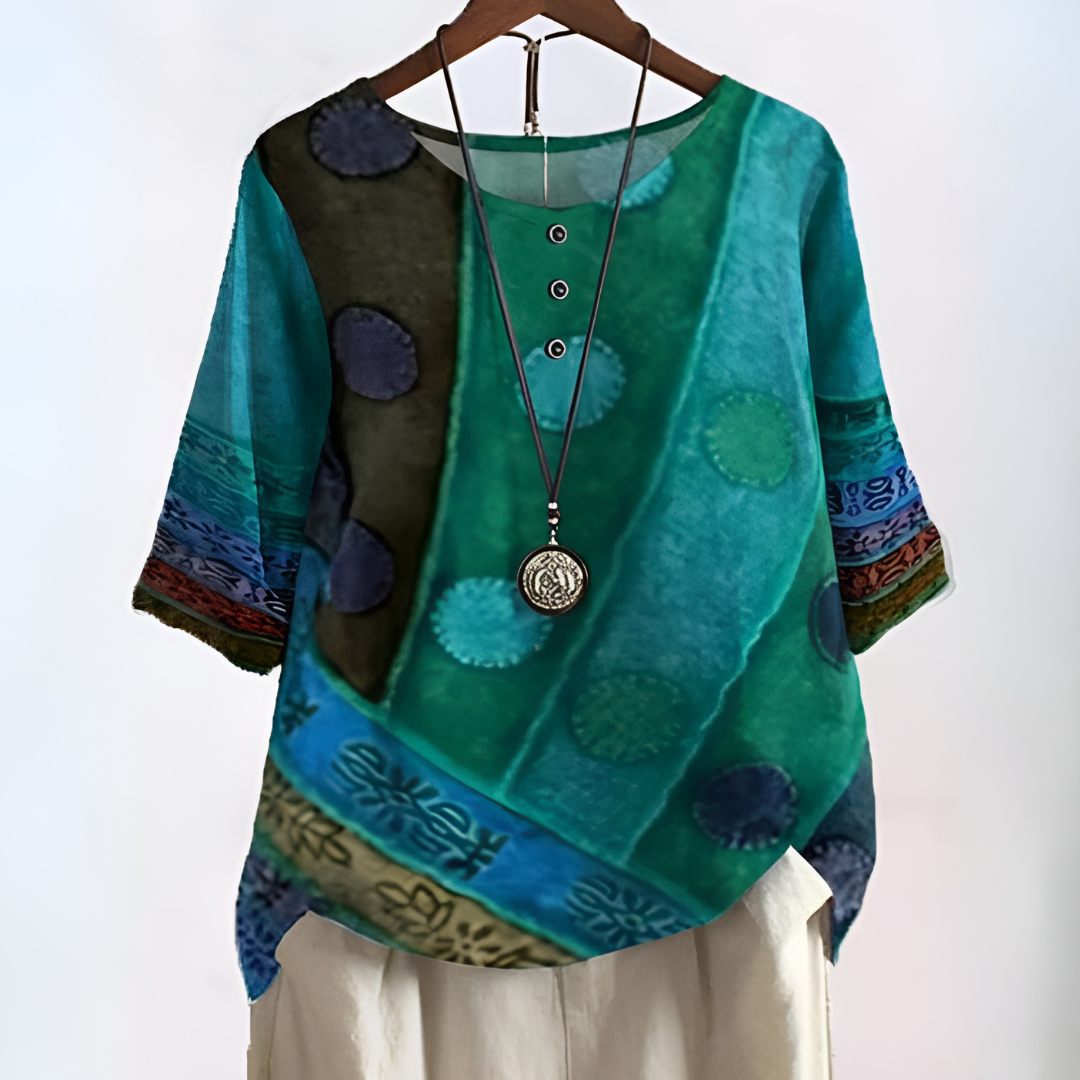 Elvoria - Zachte en Flatterende Boheemse Blouse