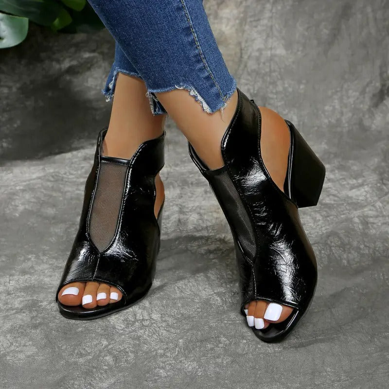 Yseult - Dames sandalen met hak en open teen