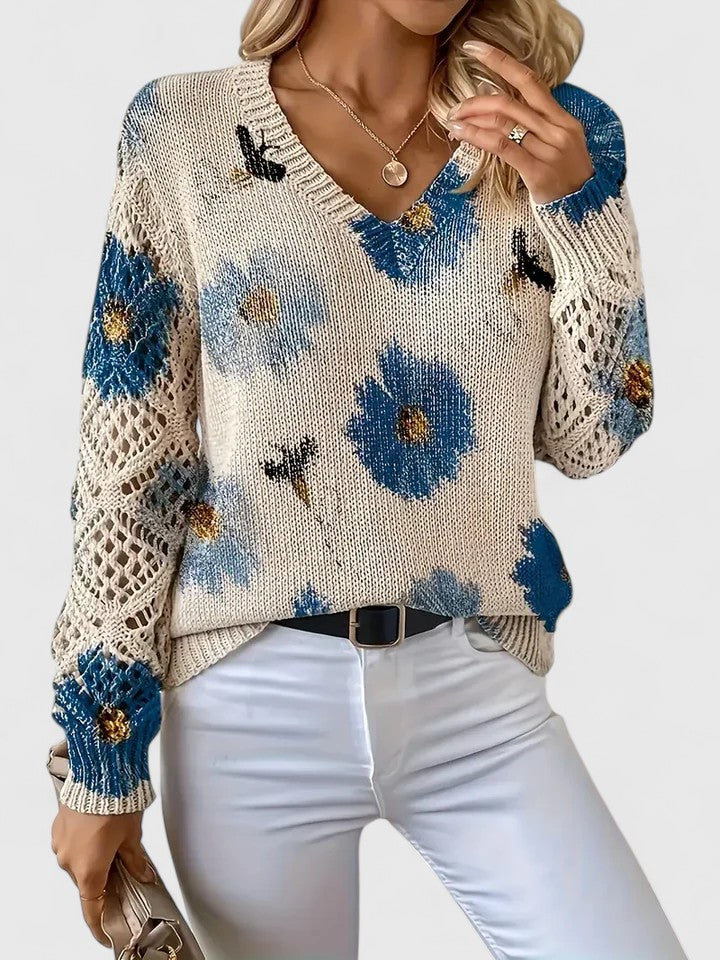Marisavina - Pull Bloem Vintage Elegant