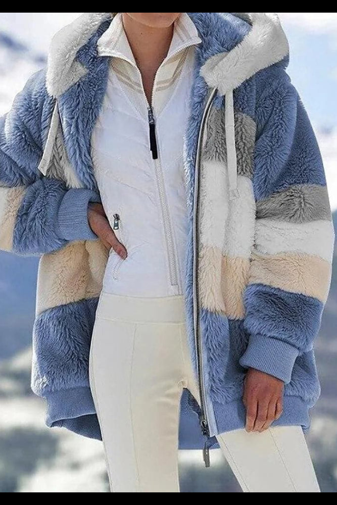 Ambre - Dames warme hoodie met rits en zakken
