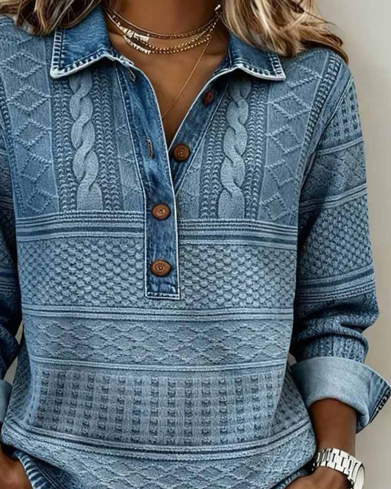 Gwenoriah - Moderne Halve Knoptrui – Chique Denimstijl
