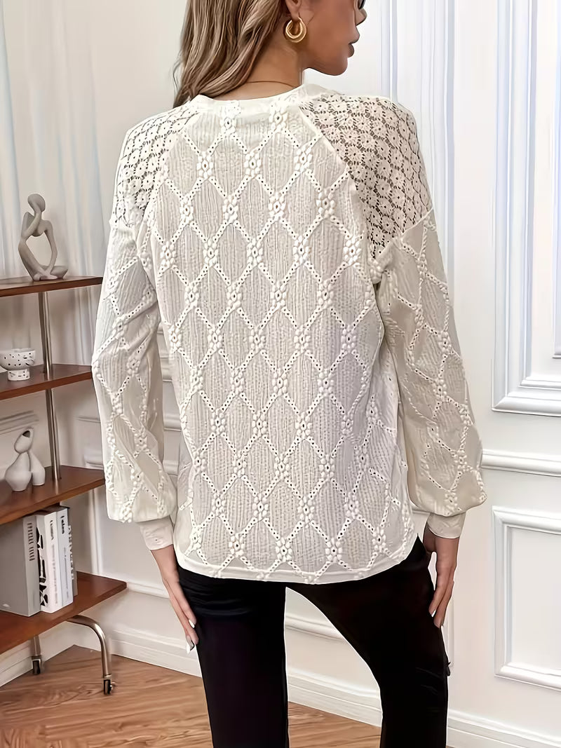 Gisellae - Blouse met Patroon en Lange Mouwen