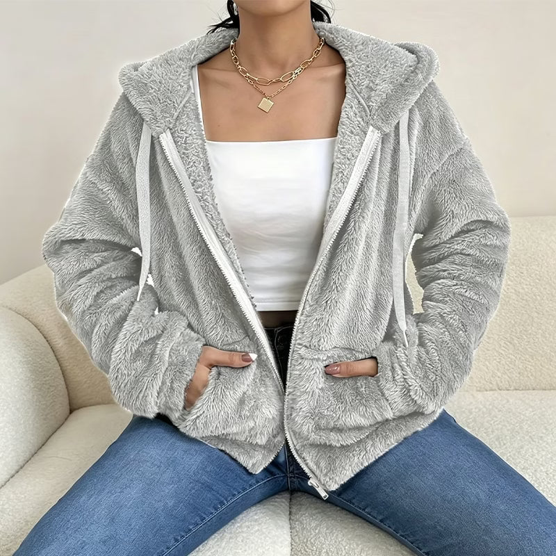 Klasina - Zachte Hoodie met Rits voor Dames