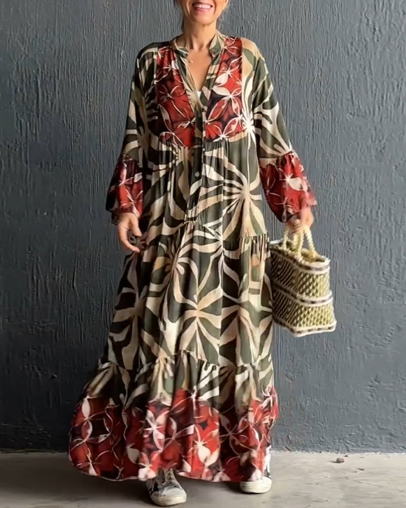 Anika - casual vakantiejurk met print