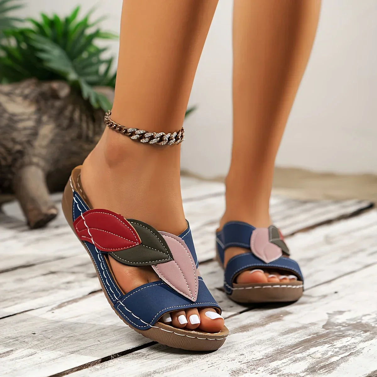 Deliora - Instapsandalen met orthopedisch comfort