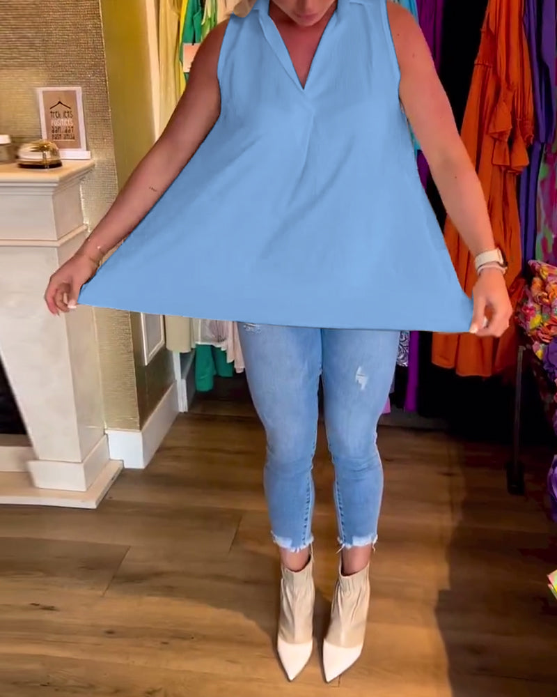 Tahliana - Mouwloze Top