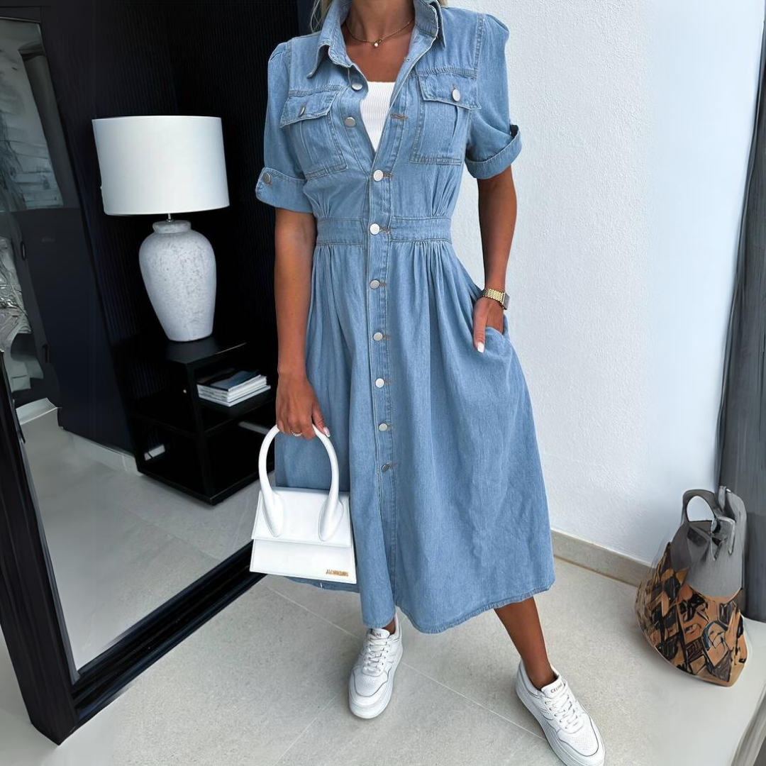 Alicia - Trendy denim jurk