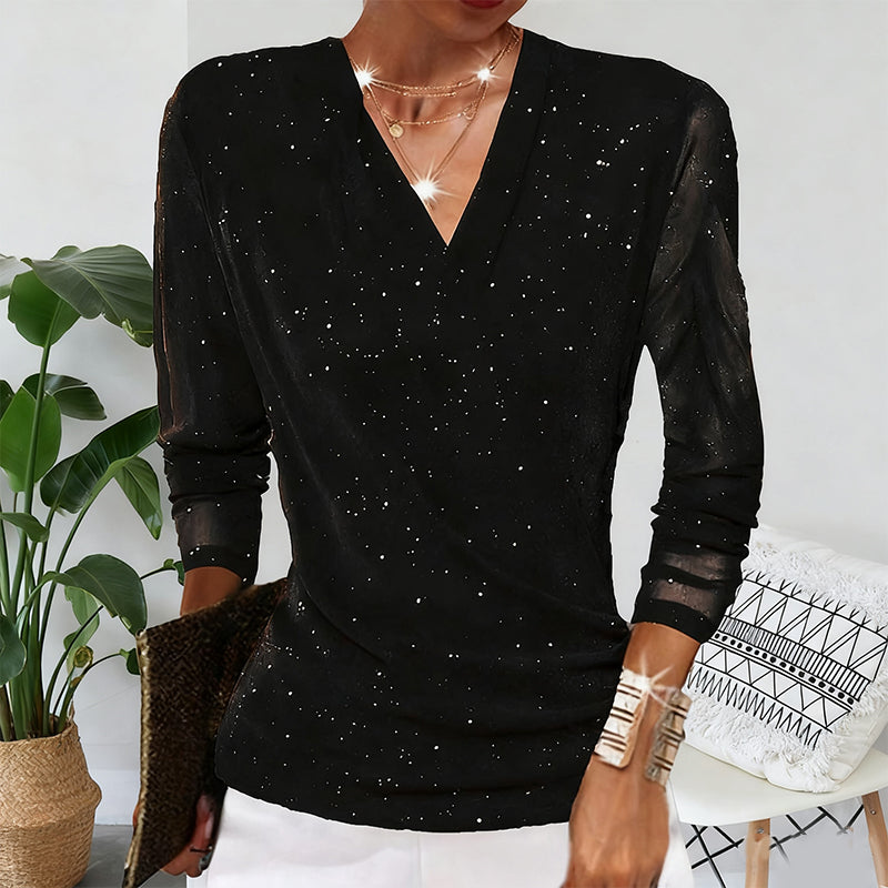 Oralindra - Elegante Cross Blouse met Lange Mouwen