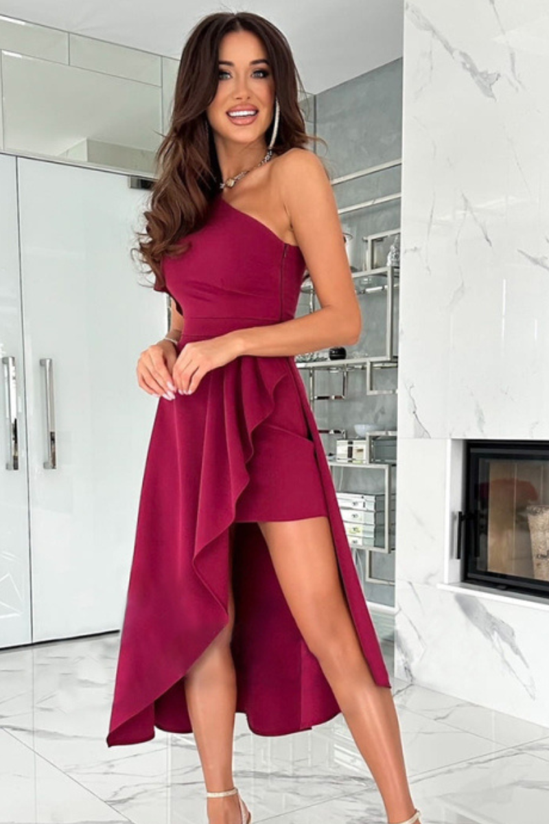 Honara - Elegante jurk in effen kleur