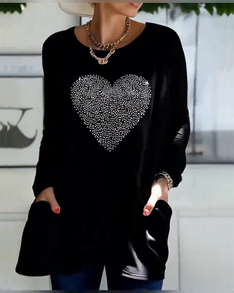 Pavelyssa - Top Design Poche Amour Fijne Pailletten