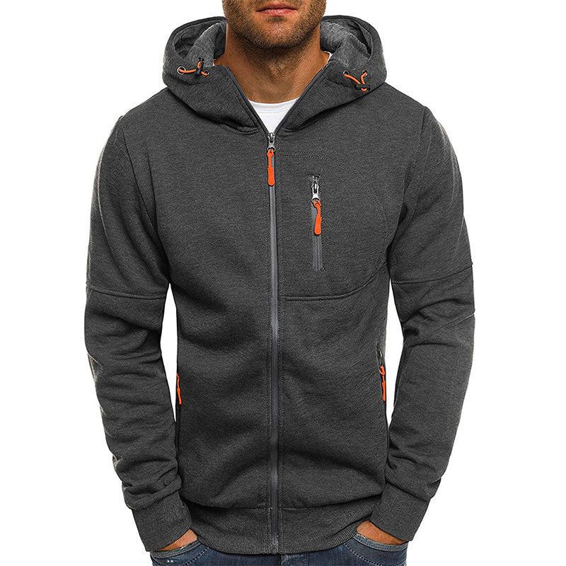 Daniel - Heren hoodie | Capuchon met rits en fleece