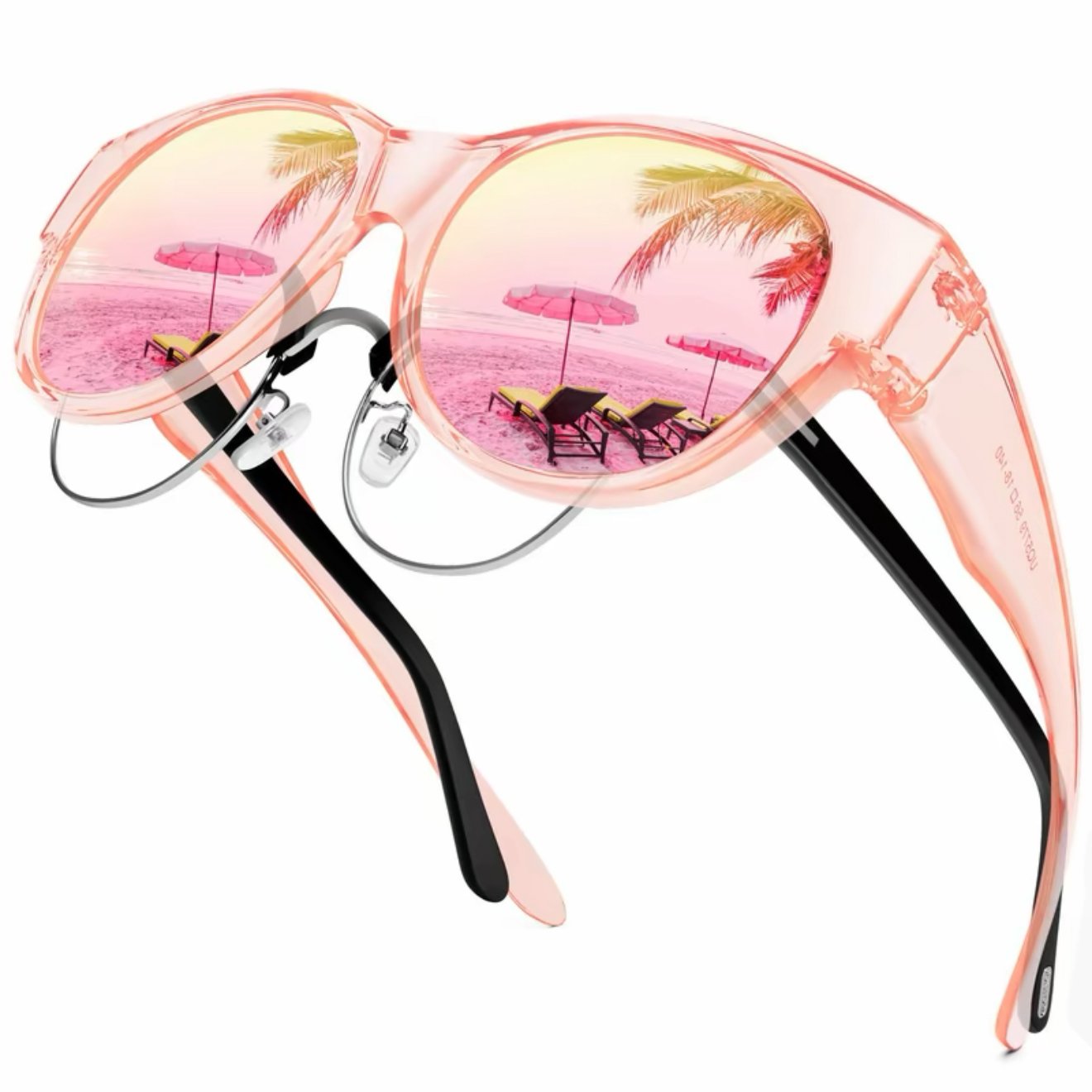 Dovrya - Zonnebril voor dames met cat eye gepolariseerd UV400, chique stijl