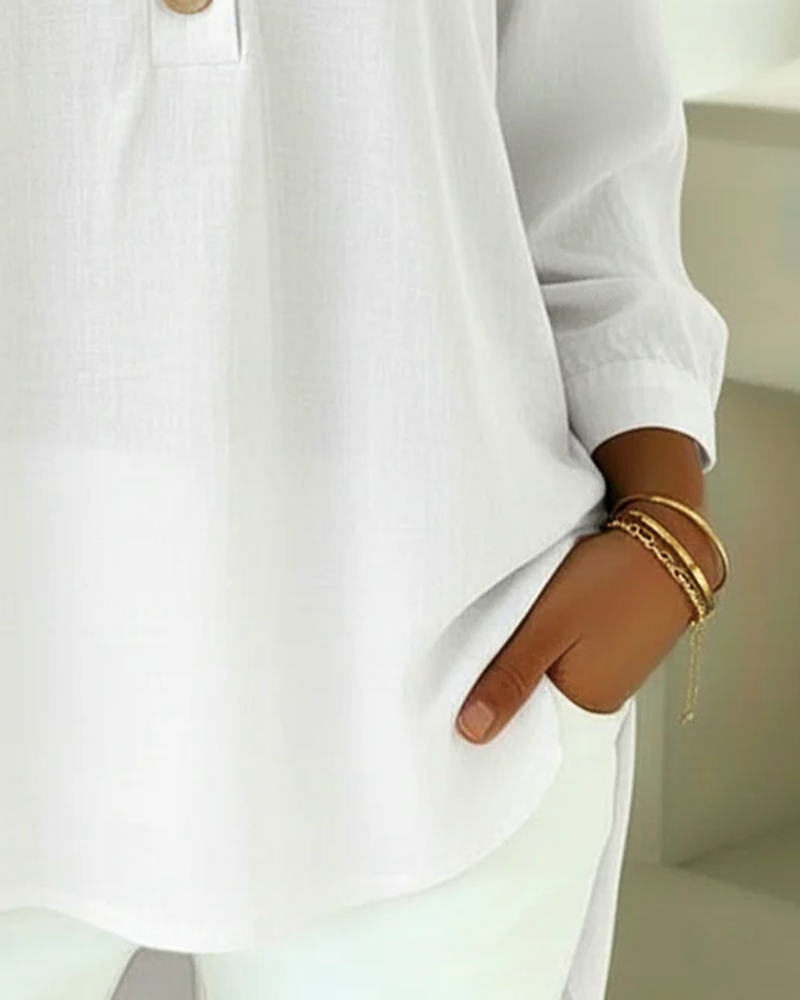 Belyra - Elegante Blouse van Katoen en Linnen
