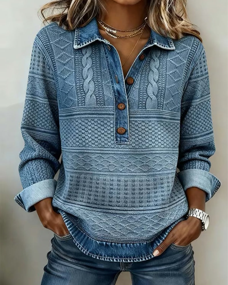 Gwenoriah - Moderne Halve Knoptrui – Chique Denimstijl