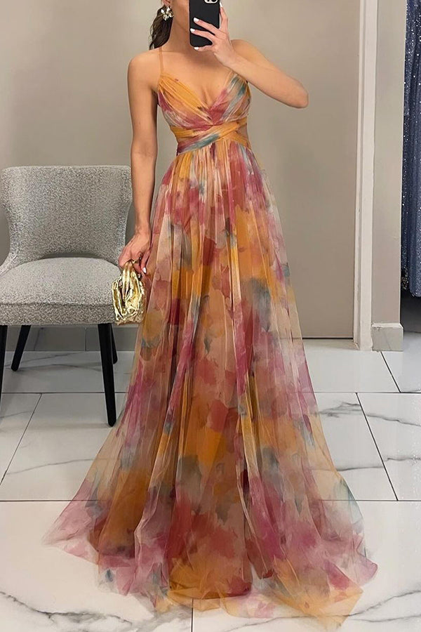 Leora - Betoverende Maxi jurk met bloemenprint