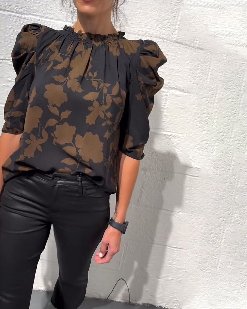 Bellamy - Blouse met Puffmouwen en Volants