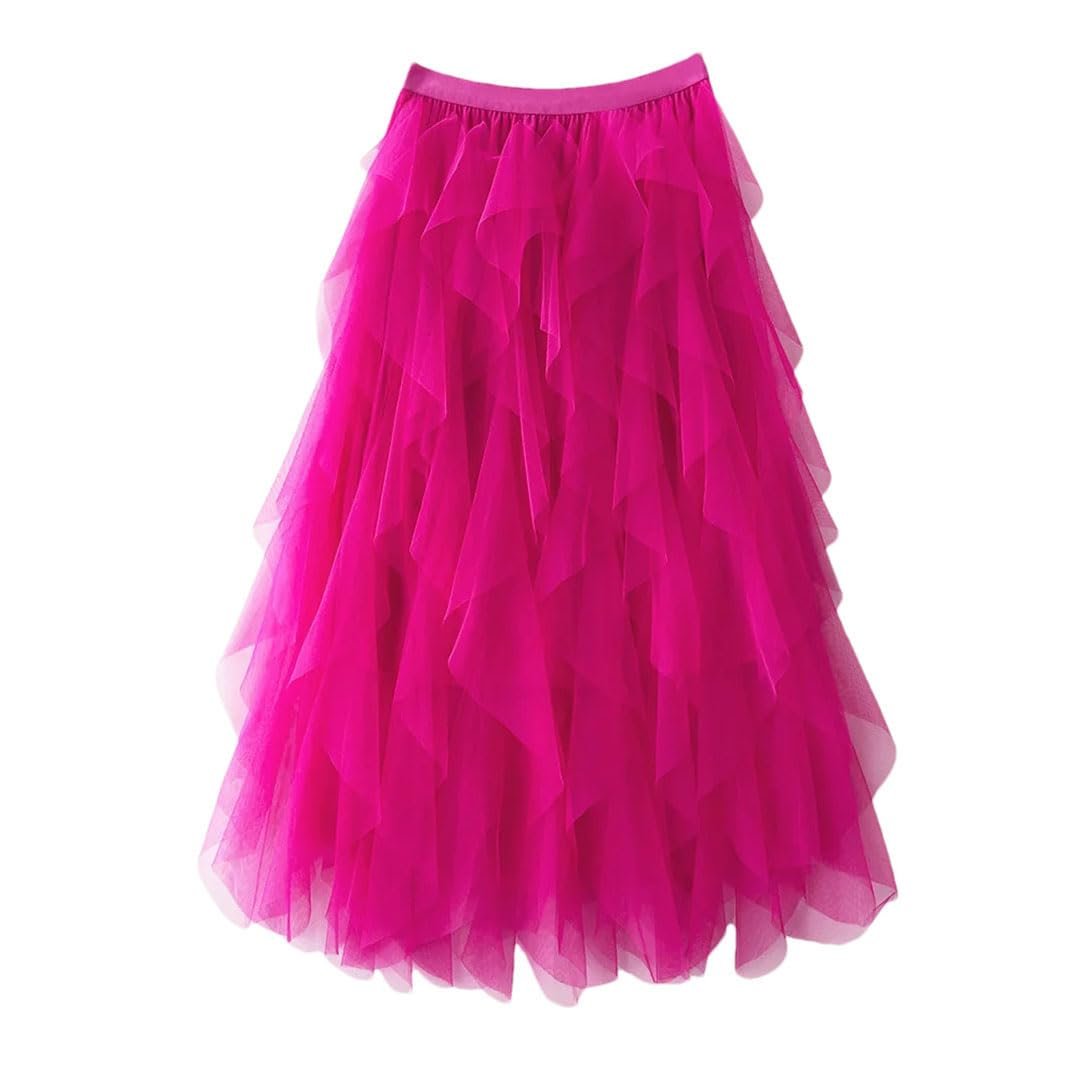 Orlisse - Vrouwelijke Flared Rok met Hoge Elastische Taille