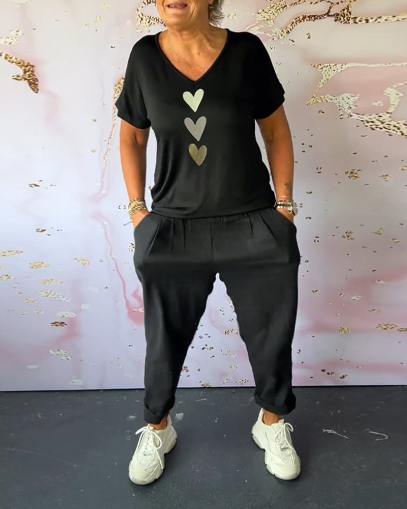 Tavira - Comfortabele casual broek met zak en effen kleur