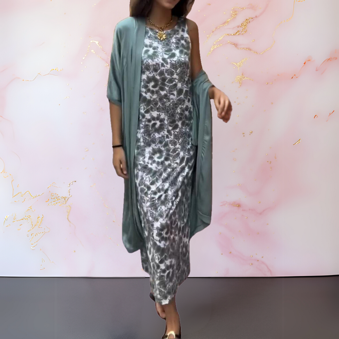 Zephyra - Elegante jurk met vest voor een verfijnde en comfortabele look