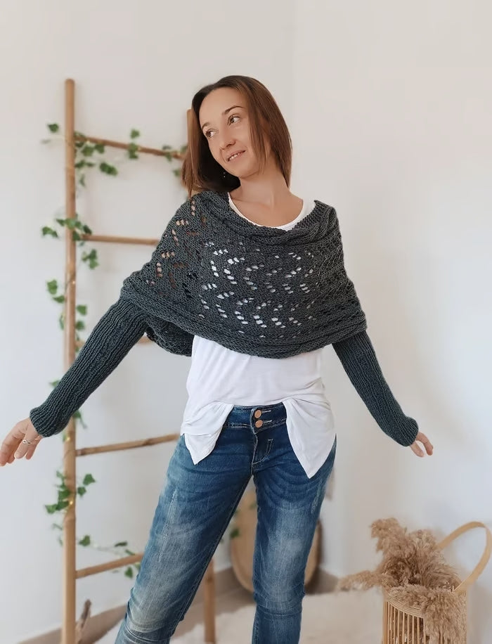 Alyssa Boho Gebreide Omslagdoek – Flatterend en Comfortabel voor Ieder Seizoen!