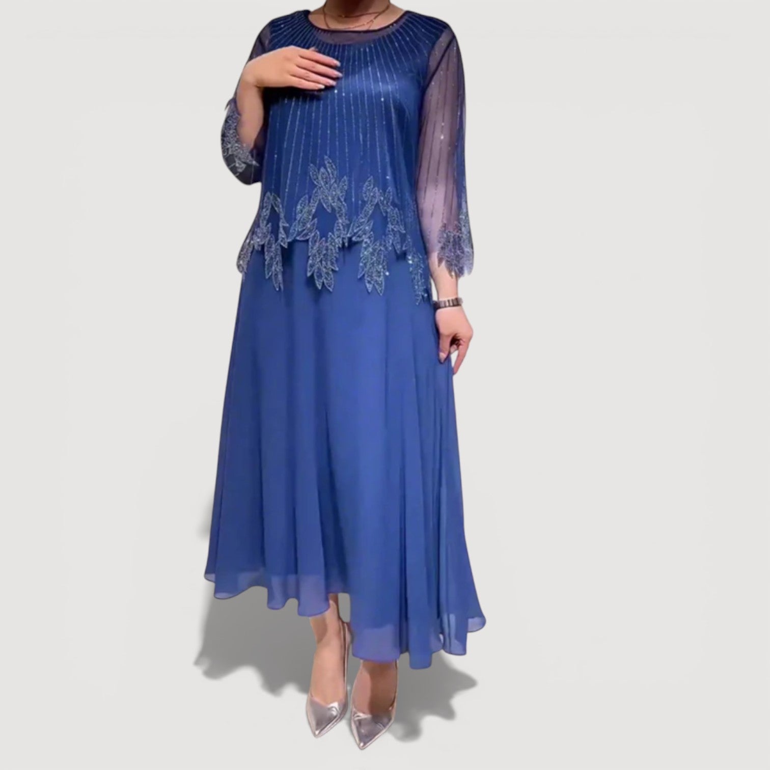 Cyralia - Midi Avondjurk Elegante Vloeiendheid