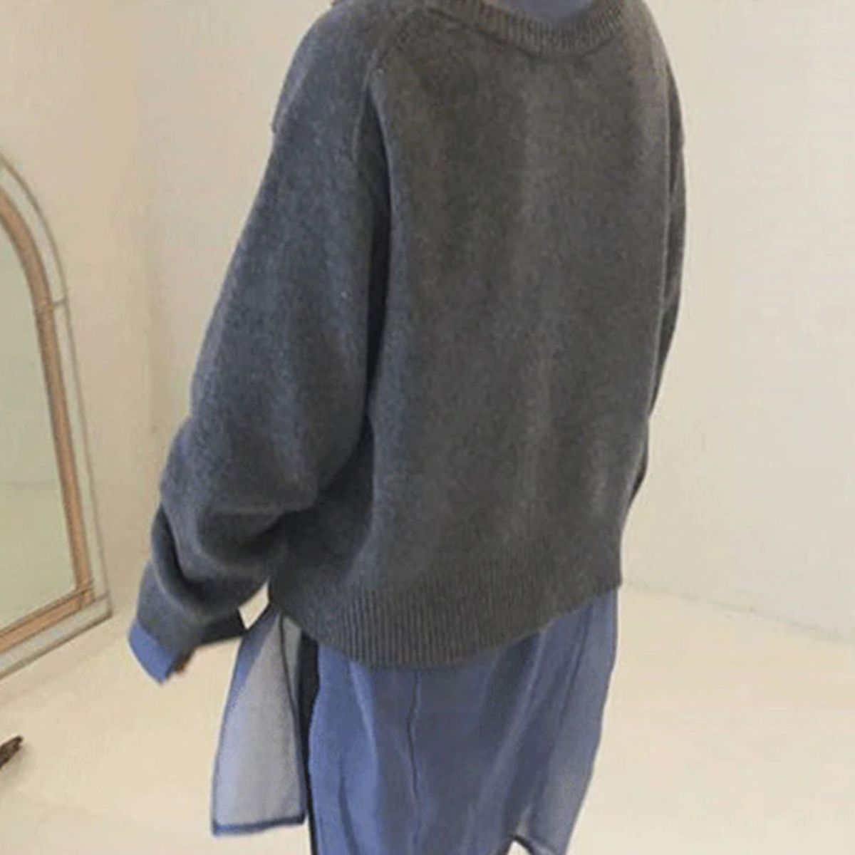 Eva - Chic Gebreide Trui met Ronde Hals