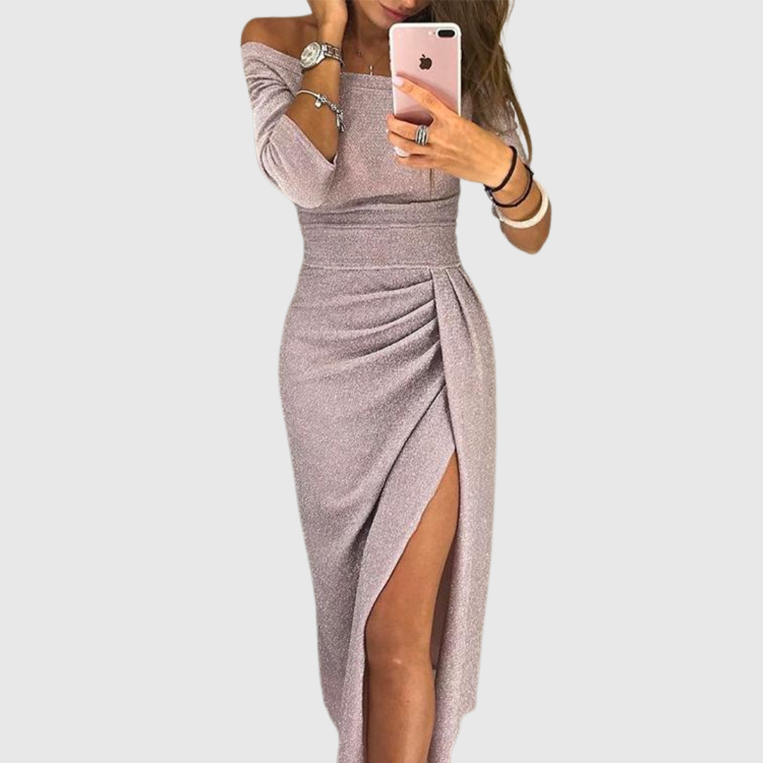 Oravienne - Elegante en Vloeiende Maxi Jurk met Open Rug