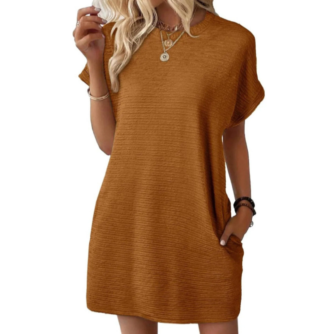 Aurellia - Zomerjurk voor dames met ronde hals en casual snit