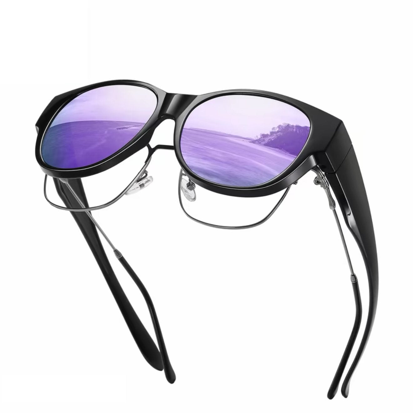 Dovrya - Zonnebril voor dames met cat eye gepolariseerd UV400, chique stijl