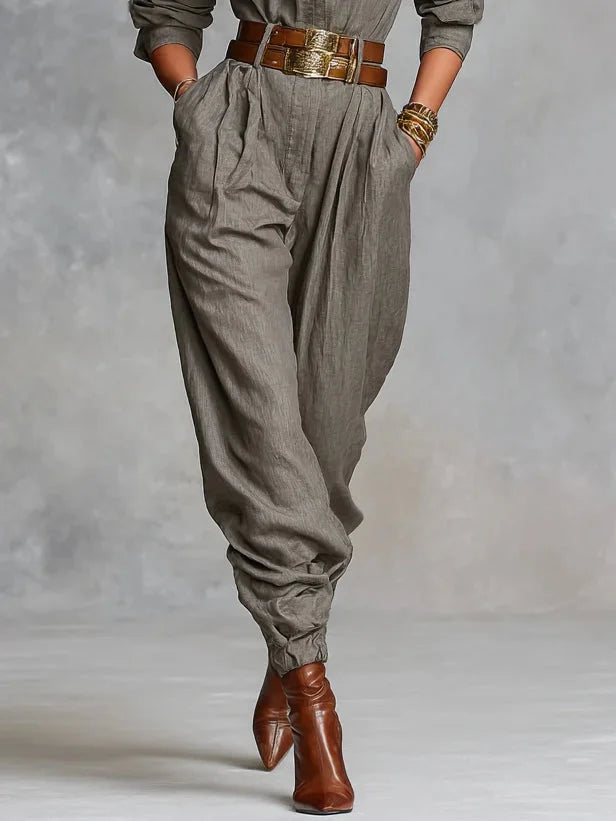 Gwenoraé - Elegante Dames Jumpsuit van Katoen en Linnen